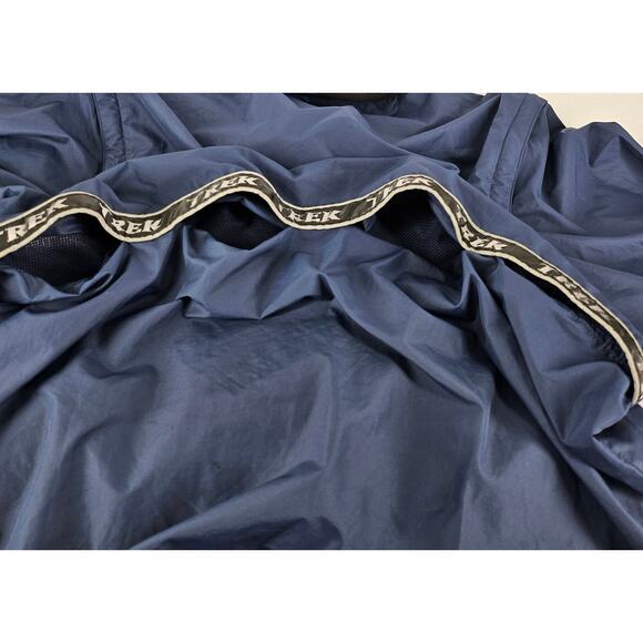 TREK MEN'S BLUE CYCLING WIND BREAKER SIZE XL BLUE FLEECE COLLAR/REFLECTIVE TRIM - Picture 13 of 15